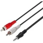 Nanocable Cable Audio Estéreo Jack 3.5mm Macho a 2x RCA Macho 10m - Negro